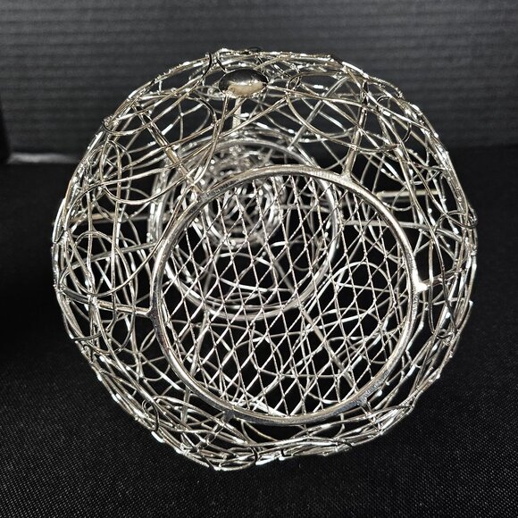 Silvertone Metal Wire Wrapped Tabletop Snowman Christmas Decor, 10 Inches Tall - Picture 8 of 9